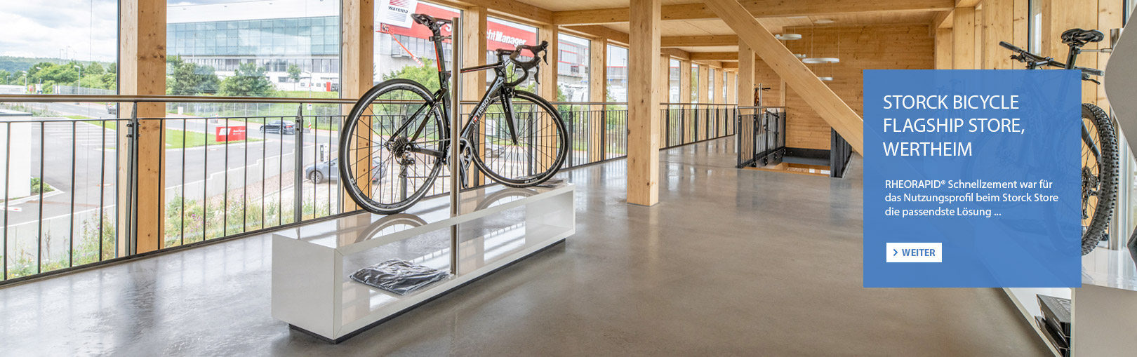 RHEORAPID<sup>®</sup> Schnellzement Referenz Storck Bicycle Store Wertheim